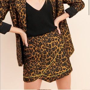 For Love & Lemons Leopard Print Mini Skirt